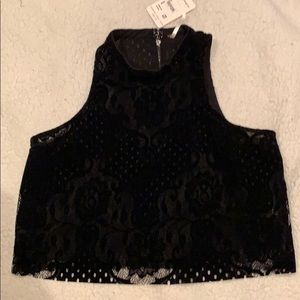 NEW Free People Lace Velvet Top